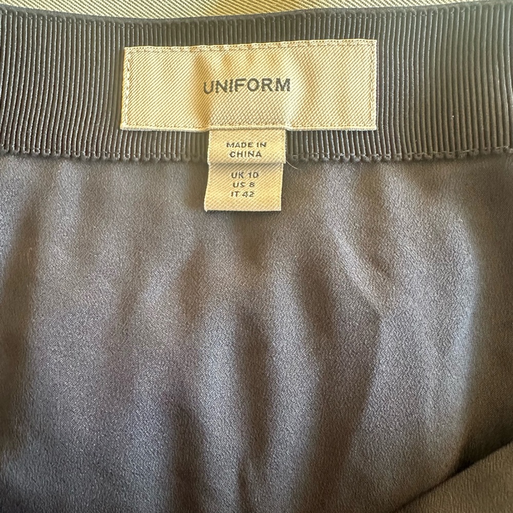 Burberry Uniform Elegant Black Pleated Midi Skirt Size 8 - Picture 5 of 16